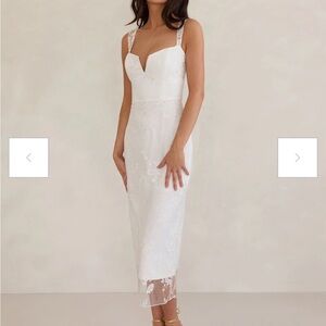 Park and fifth White Lace Midi Dress